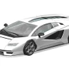 Hot Aoshima The Snap Kit 1/32 Lamborghini Countach Lpi 800-4 (White) Plastic Model