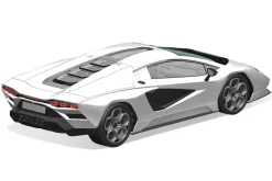 Hot Aoshima The Snap Kit 1/32 Lamborghini Countach Lpi 800-4 (White) Plastic Model
