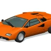 Cheap Aoshima The Snap Kit 1/32 Lamborghini Countach Lp400 (Orange) Plastic Model
