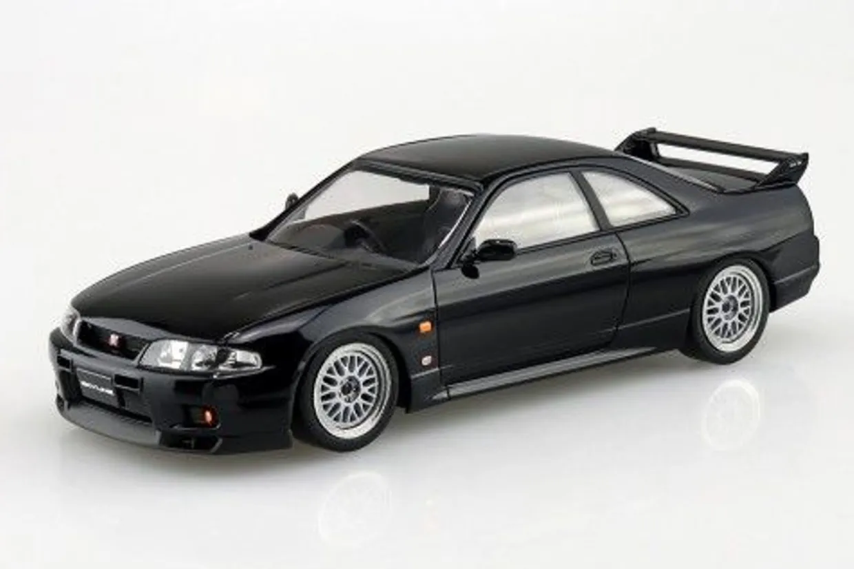 Sale Aoshima The Snap Kit 1/32 Nissan R33 Skyline Gt-R Custom Wheel (Black) Plastic Model