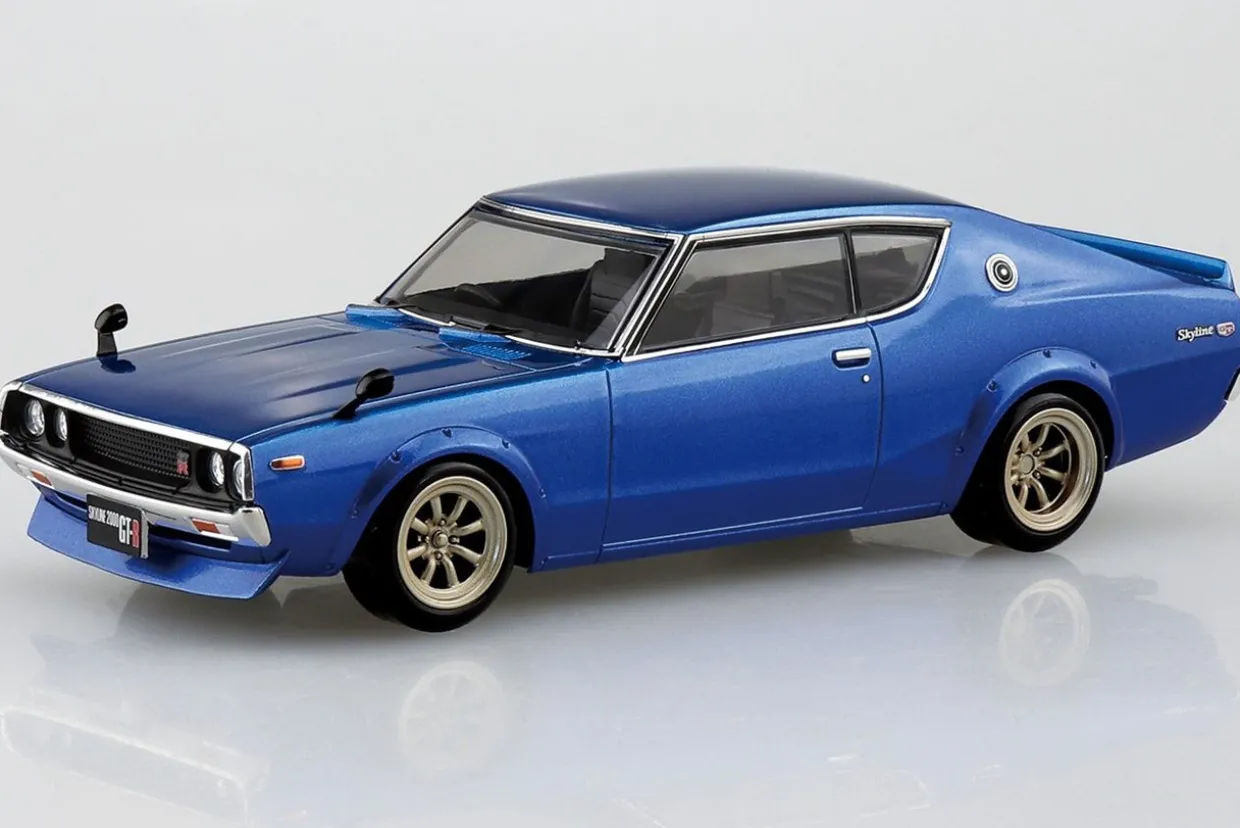 Fashion Aoshima The Snap Kit 1/32 Nissan C110 Skyline Gt-R Custom (Metallic Blue) Plastic Model