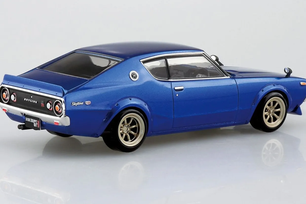 Fashion Aoshima The Snap Kit 1/32 Nissan C110 Skyline Gt-R Custom (Metallic Blue) Plastic Model
