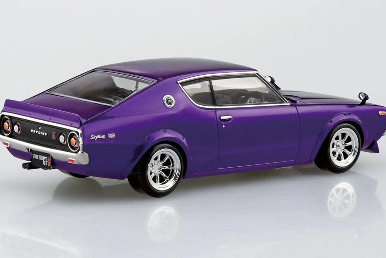 Flash Sale Aoshima The Snap Kit 1/32 Nissan C110 Skyline Gt-R Custom (Metallic Purple) Plastic Model