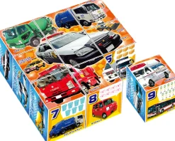 Apollo-Sha Child Cube Puzzle 13-101 Working Vehicles Cube Puzzle (9 Pieces) Clearance
