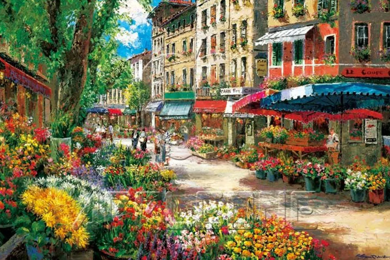 Store Appleone 1000-629 Jigsaw Puzzle Flower Markets In Paris (1000 Pieces)