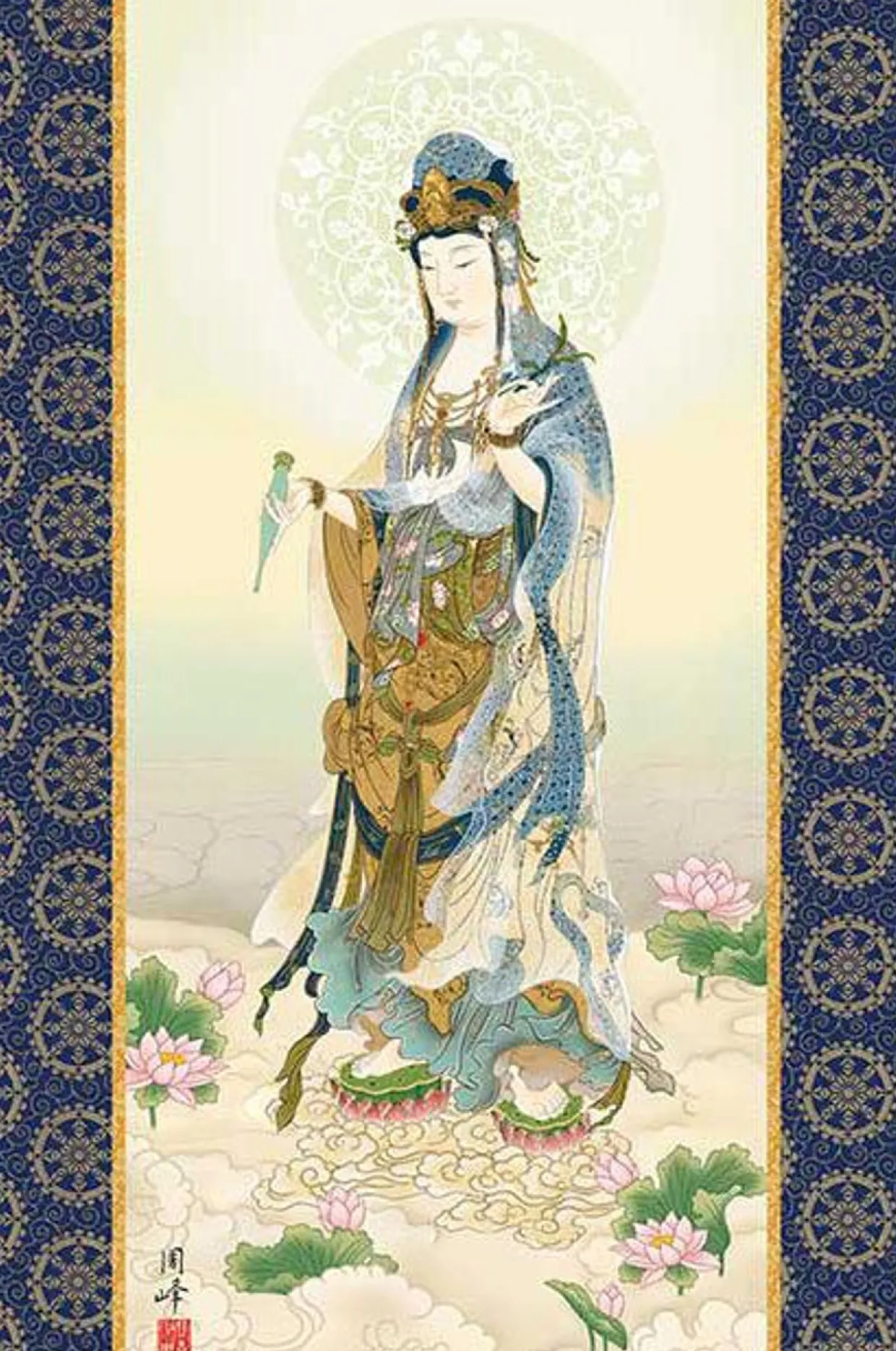 Best Sale Appleone 1000-850 Jigsaw Puzzle Lotus Kwan-Yin Bodhisattva (1000 Pieces)