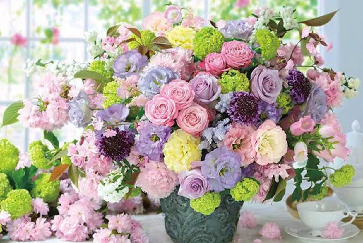 Outlet Appleone 1000-858 Jigsaw Puzzle Spring Flowers (1000 Pieces)