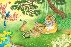Best Appleone 1000-866 Jigsaw Puzzle Traditional Tiger And Cubs (1000 Pieces)