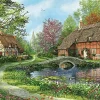 Store Appleone Jigsaw Puzzle 300-301 Dominic Davison Peaceful Church Lane (300 Pieces)