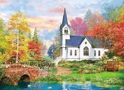 Online Appleone Jigsaw Puzzle 500-233 Dominic Davison White Church Hill (500 Pieces)