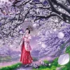 Outlet Appleone Jigsaw Puzzle 108-062 Fantasy Art Sakura (108 Pieces)
