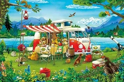 Shop Appleone Jigsaw Puzzle 1000-839 Hiroyuki Tanikawa Camping Holiday (1000 Pieces)