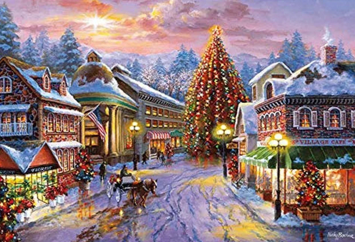 Outlet Appleone Jigsaw Puzzle 1000-843 Nicky Bohem Winter Carol (1000 Pieces)