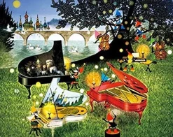 Sale Appleone Jigsaw Puzzle 300-293 Three Pianos Nostalgia (300 Pieces)