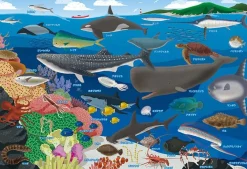 Hot Beverly 80-029 Jigsaw Puzzle Animals Of The Sea (80 L-Pieces)