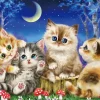 Online Beverly 31-516 Jigsaw Puzzle Kayomi Harai Kittens Playing In The Moonlit Night (1000 Pieces)