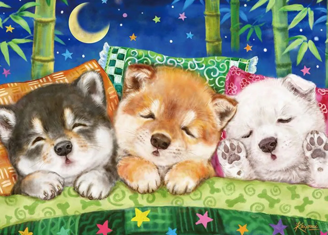 Shop Beverly 66-162 Jigsaw Puzzle Kayomi Harai Dreaming Puppies (600 Pieces)