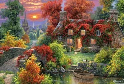 Hot Beverly 31-528 Jigsaw Puzzle Quiet Dusk Scenery By Abraham Hunter (1000 Pieces)