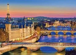 Clearance Beverly 66-211 Jigsaw Puzzle Seine River At Dusk (600 Pieces)