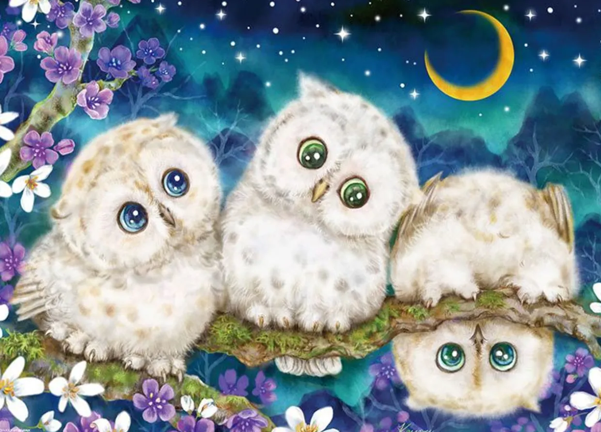 Discount Beverly 66-178 Jigsaw Puzzle Three Little Owls (600 Pieces)