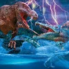Cheap Beverly 93-164 Jigsaw Puzzle Tyrannosaurus Vs. Spinosaurus By Masato Hattori (300 Pieces)