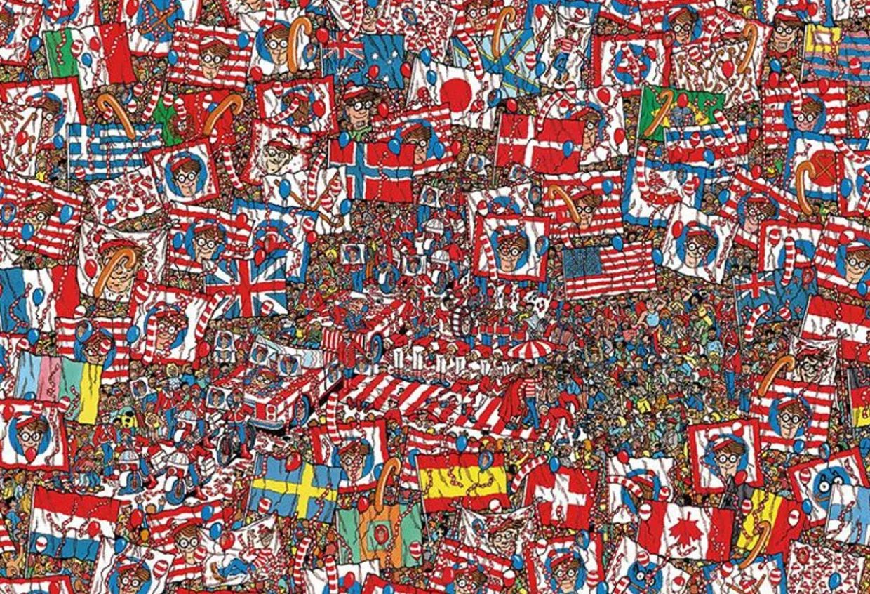 Discount Beverly 31-540 Jigsaw Puzzle Where's Wally Grand Flag Party (1000 Pieces)