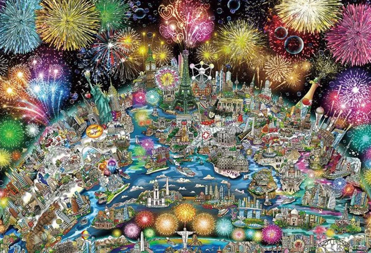 New Beverly 31-538 Jigsaw Puzzle World Celebration (1000 Pieces)