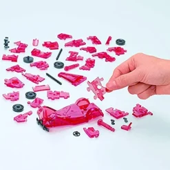Best Beverly Crystal 3D Puzzle 486855 Red Classic Car
