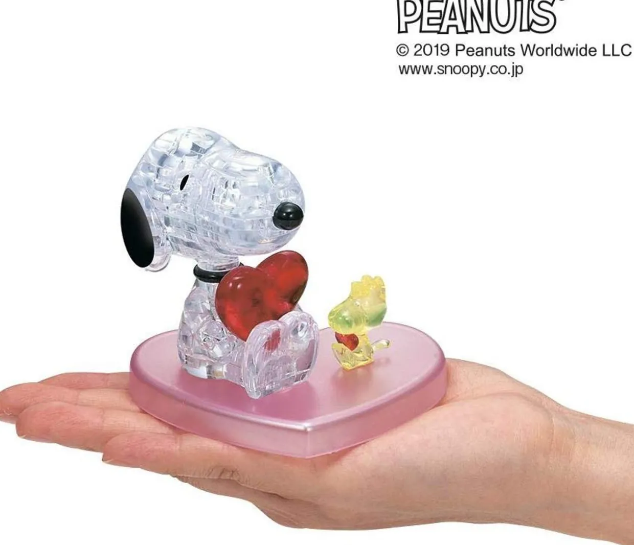 Clearance Beverly Crystal 3D Puzzle 50248 Peanuts Snoopy Hugging Heart (31 Pieces)