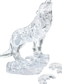 New Beverly Crystal 3D Puzzle 485902 Wolf Silver (37 Pieces)