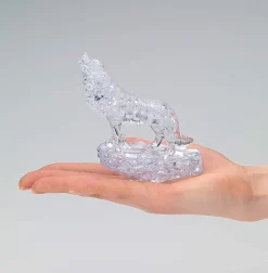 New Beverly Crystal 3D Puzzle 485902 Wolf Silver (37 Pieces)