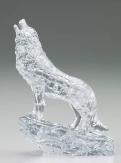 New Beverly Crystal 3D Puzzle 485902 Wolf Silver (37 Pieces)