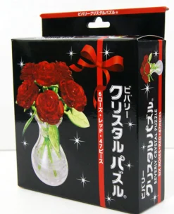 Clearance Beverly Crystal 3D Puzzle 485391 Six Roses Red (47 Pieces)
