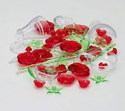 Clearance Beverly Crystal 3D Puzzle 485391 Six Roses Red (47 Pieces)