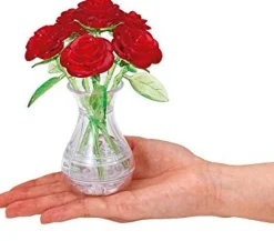 Clearance Beverly Crystal 3D Puzzle 485391 Six Roses Red (47 Pieces)