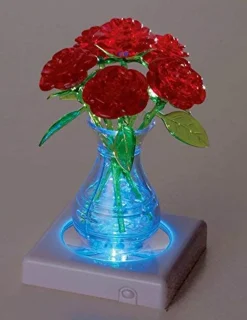 Clearance Beverly Crystal 3D Puzzle 485391 Six Roses Red (47 Pieces)