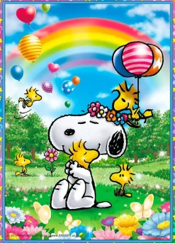 Cheap Beverly Crystal Jigsaw Puzzle Cjp-044 Peanuts Snoopy Rainbow Park (165 Pieces)