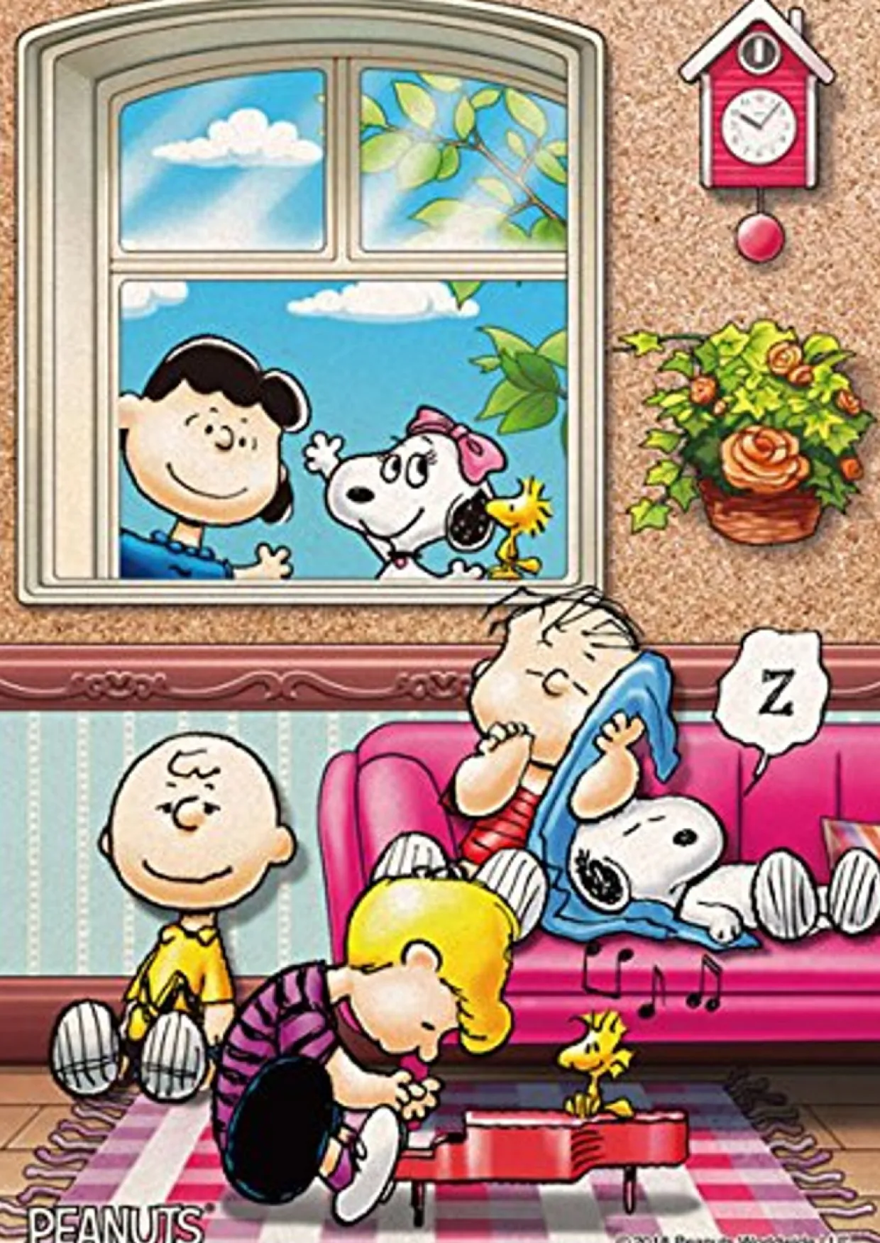 Discount Beverly Jigsaw Puzzle 88-033 Cork Peanuts Snoopy Take A Nap With Piano (88 L-Pieces)