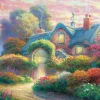 Discount Beverly Jigsaw Puzzle 93-156 Thomas Kinkade Cottage Of Roses (300 Pieces)