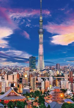 Online Beverly Jigsaw Puzzle 93-147 Tokyo Sky Tree Twilight View (300 Pieces)