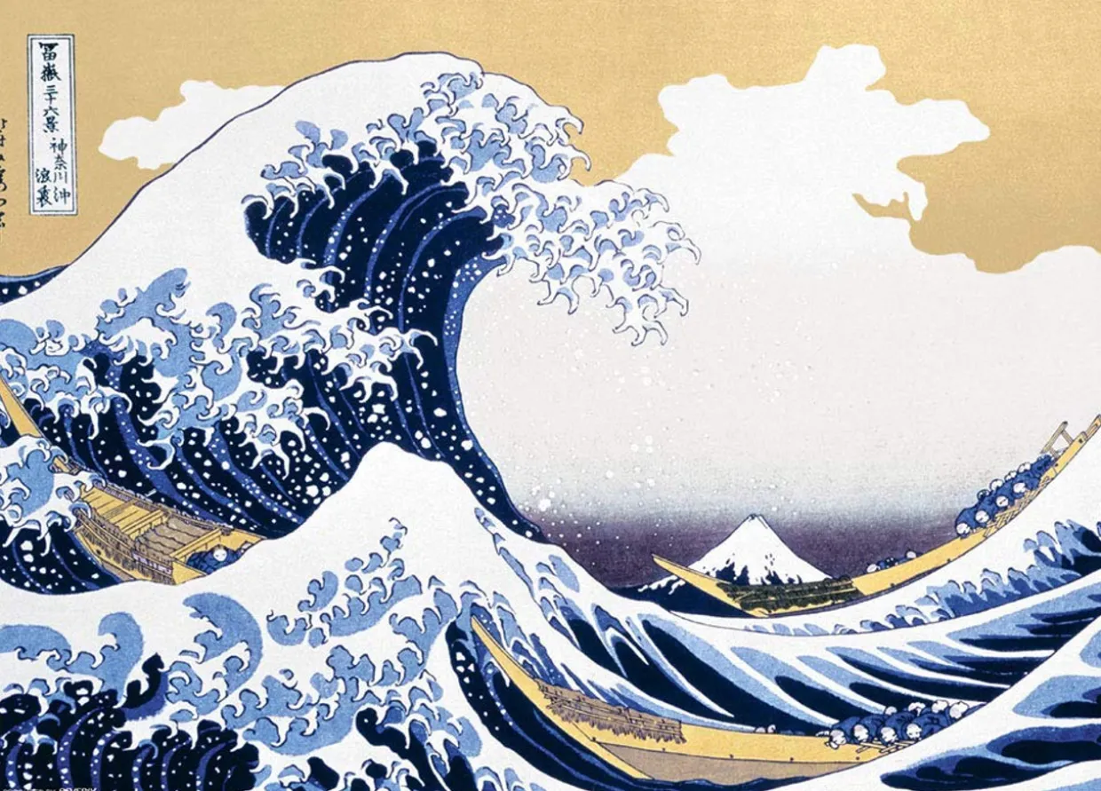 New Beverly Jigsaw Puzzle 66-141 Waves In Fuji Togashi 36 Scenes Off The Coast Of Kanagawa (600 Pieces)