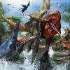 Cheap Beverly Jigsaw Puzzle L74-168 Dinosaur Tyrannosaurus Mosasaurus (150 L-Pieces)