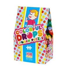 Best Beverly Jigsaw Puzzle M108-192 Candy Collection Colorful Drops (108 S-Pieces)