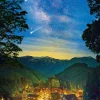 New Beverly Jigsaw Puzzle M81-600 Starry Night In Gokayama Toyama Japan (1000 S-Pieces)