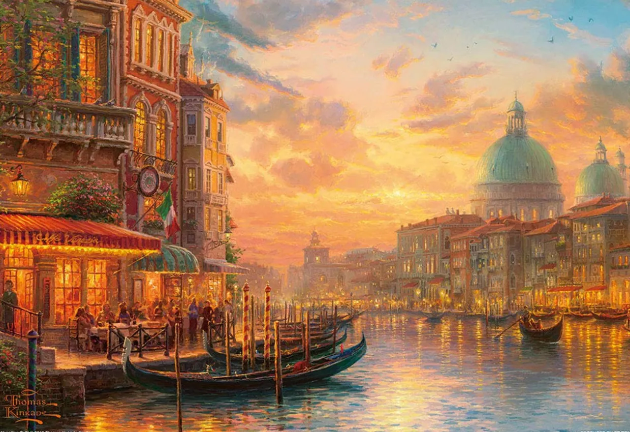 Cheap Beverly Jigsaw Puzzle M81-570 Thomas Kinkade Venetian Cafe (1000 S-Pieces)