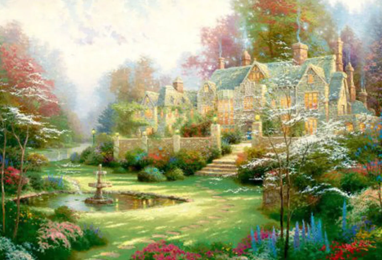 Sale Beverly Jigsaw Puzzle S62-516 Thomas Kinkade Garden In Spring (2000 S-Pieces)