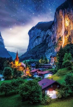 Store Beverly M81-646 Jigsaw Puzzle Starry Lauterbrunnen (1000 S-Pieces)