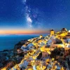 Online Beverly M81-612 Jigsaw Puzzle Starry Sky Of Santorini (1000 S-Pieces)