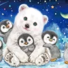 Hot Beverly P33-192 Jigsaw Puzzle Kayomi Harai Polar Bear Snuggling Baby Penguins (300 Pieces)