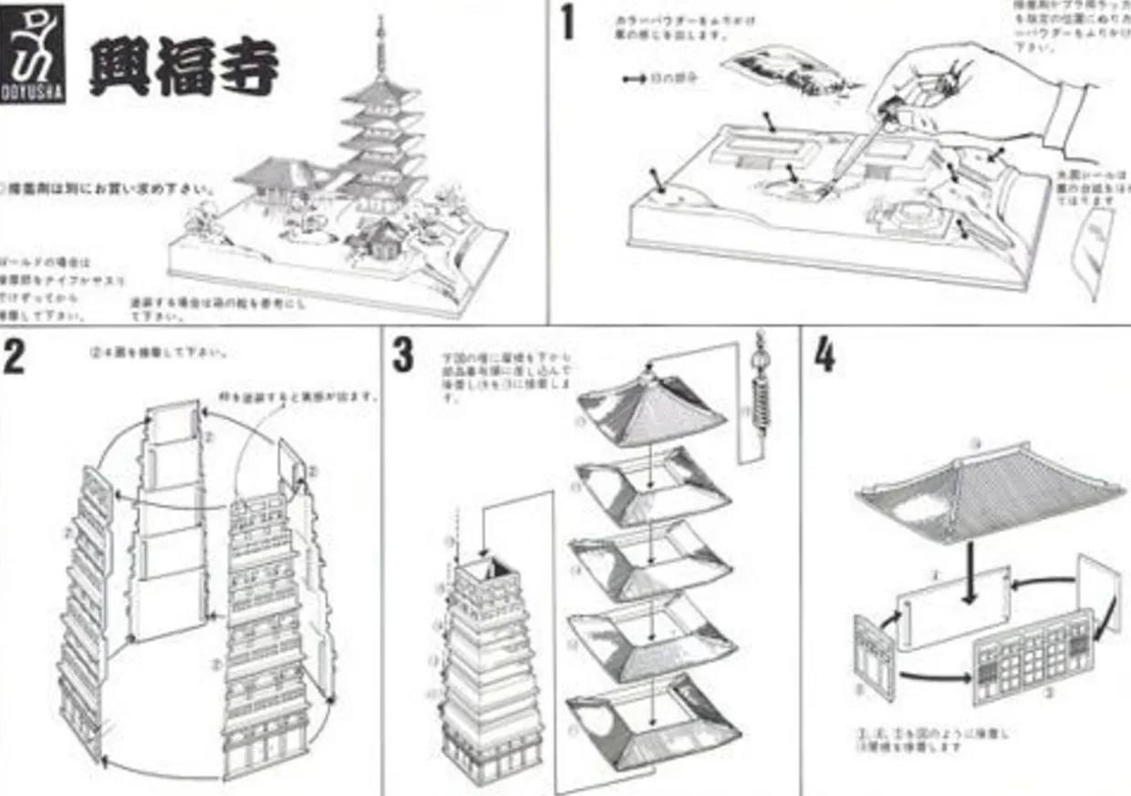Store Doyusha Jd13 Japanese Nara Kofukuji Temple 1/400 Scale Plastic Model